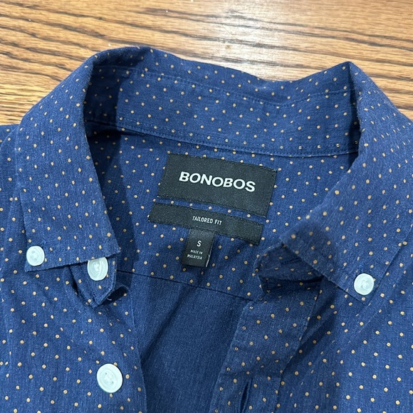Bonobos Navy Gold Button Down - Picture 2 of 4
